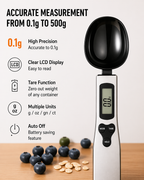 The MacroSpoon - Mini Spoon Scale Digital Kitchen Scale Electronic LCD Food Scale 0.1-500g Cooking Flour Milk Coffee Powder Weight Measure Spoon