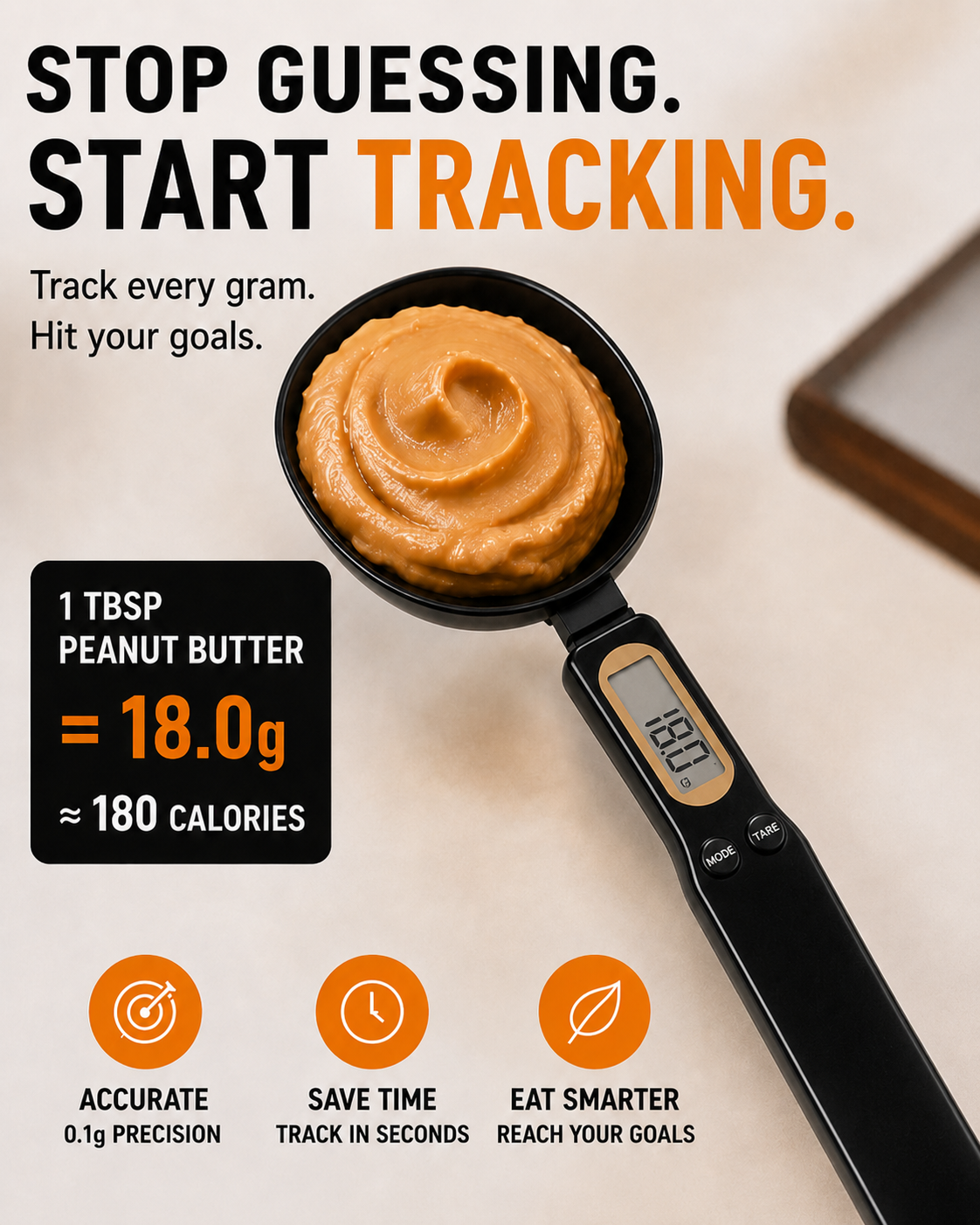 The MacroSpoon – Digital Spoon Scale | 0.1g–500g Precision