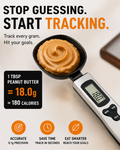 The MacroSpoon - Mini Spoon Scale Digital Kitchen Scale Electronic LCD Food Scale 0.1-500g Cooking Flour Milk Coffee Powder Weight Measure Spoon